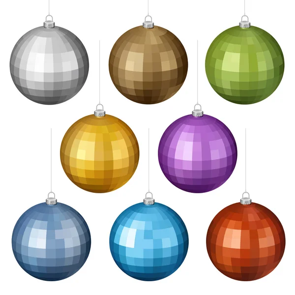 Ensemble de boules de Noël — Image vectorielle