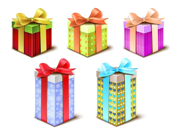Set of Gift Boxes — Stock Vector