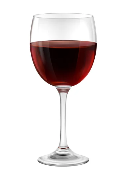 Glass of Red Wine — Stock Vector