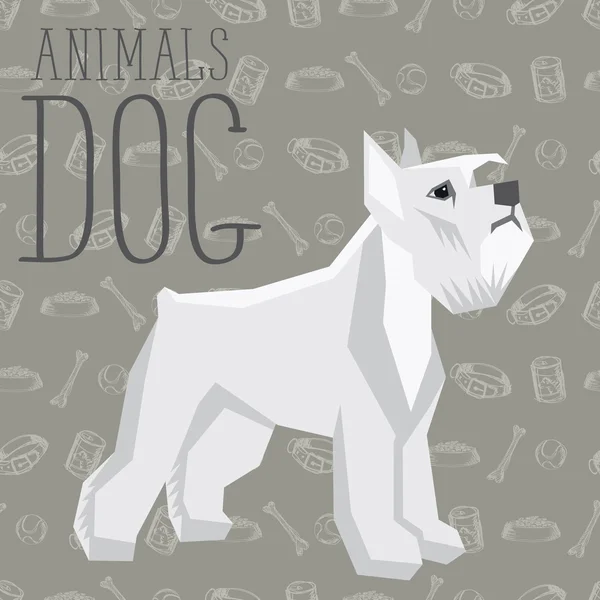 Миниатюрная шнауцеровая собака — стоковый вектор