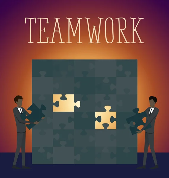 Plat Business Concept Teamwork — Stockvector