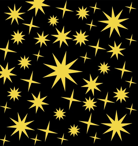 黄色の星の背景 — ストックベクタ