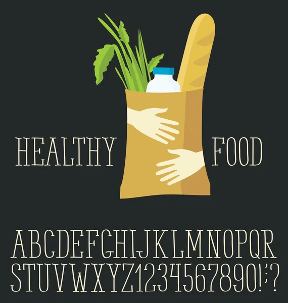 Gezonde voeding Logotype — Stockvector