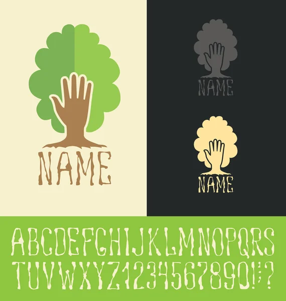 Concetto di albero Logotipo — Vettoriale Stock