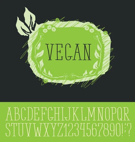 Logo met inscriptie Vegan — Stockvector