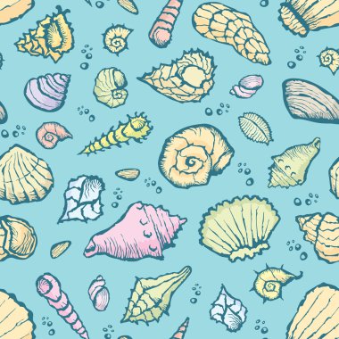 Yaz deniz kabukları desen 