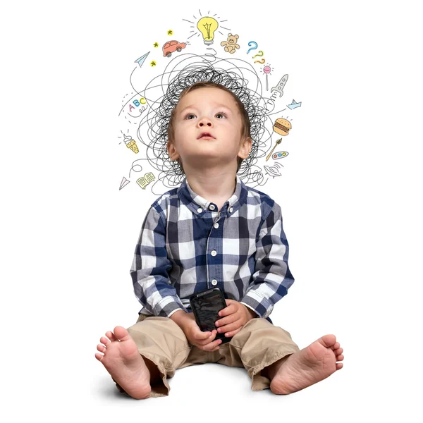 Little boy thinking — Stock Photo, Image