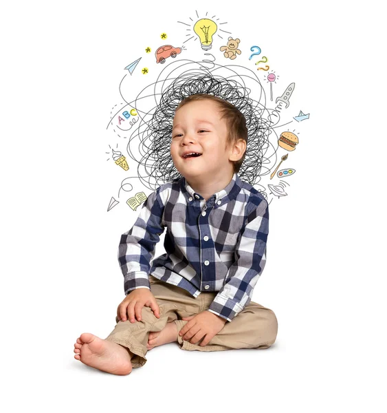 Little boy thinking — Stock Photo, Image