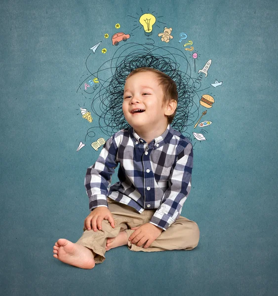 Little boy thinking — Stock Photo, Image