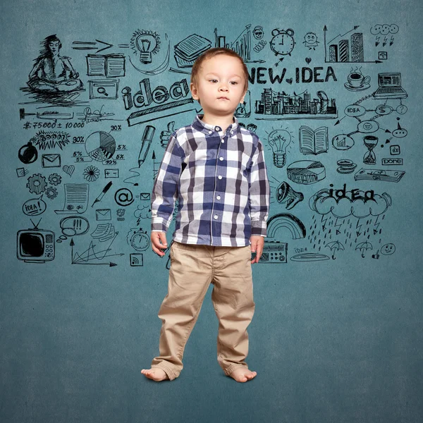 Little boy thinking — Stock Photo, Image