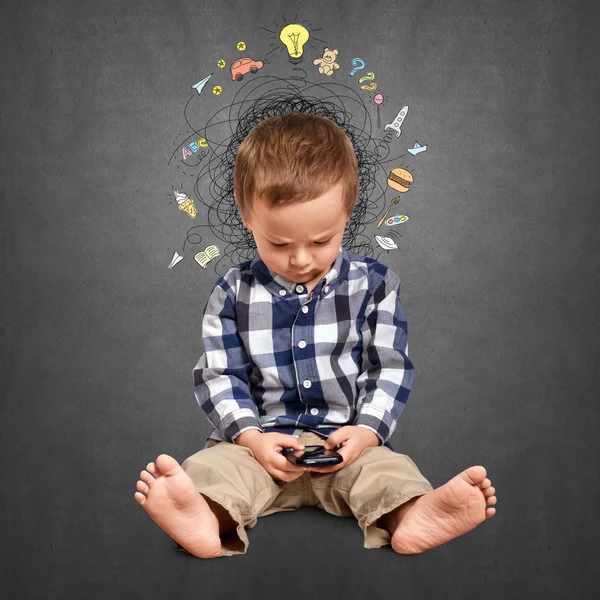 Little boy thinking — Stock Photo, Image