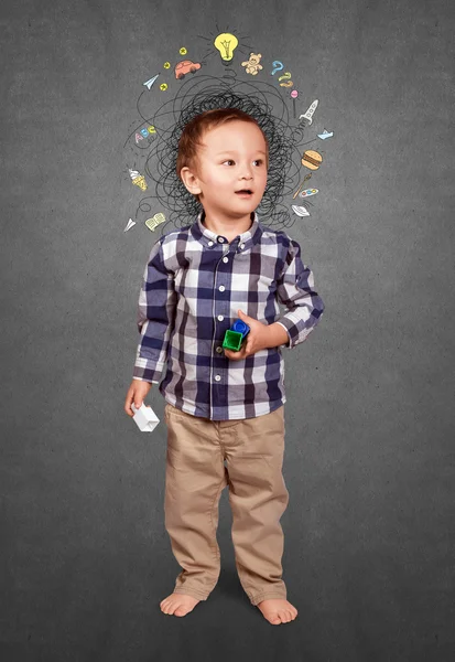 Little boy thinking — Stock Photo, Image