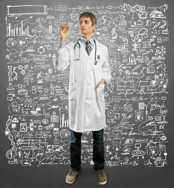 Doctor male writing something — Stock Photo, Image