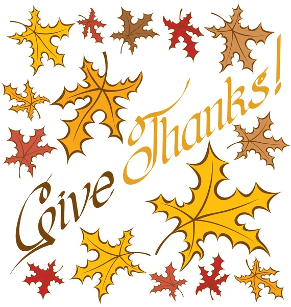 Thanks Giving text — Stock Vector