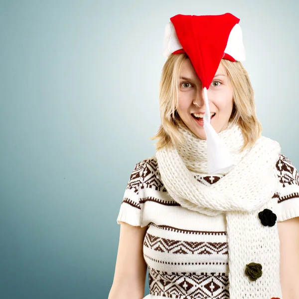 Mujer esperando la Navidad —  Fotos de Stock