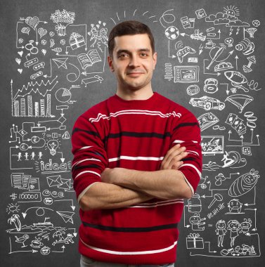 Genç adam hayat kavramı