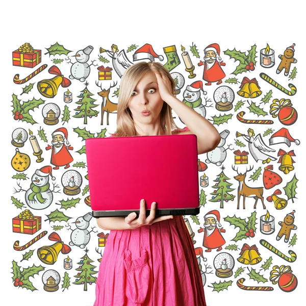 Woman Looking For Christmas Gifts — Stock Photo, Image