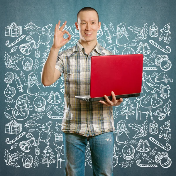 Man Looking For Christmas Gifts Royalty Free Stock Photos