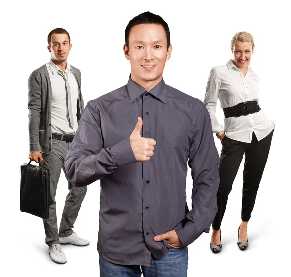 Business Man Shows Well Done — Stock Photo, Image