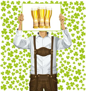 Yazma kurulu St Patricks günü olan adam