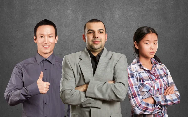 Asiático equipo y masculino en traje —  Fotos de Stock