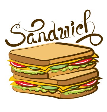Sandviç kaligrafi yazıt ile