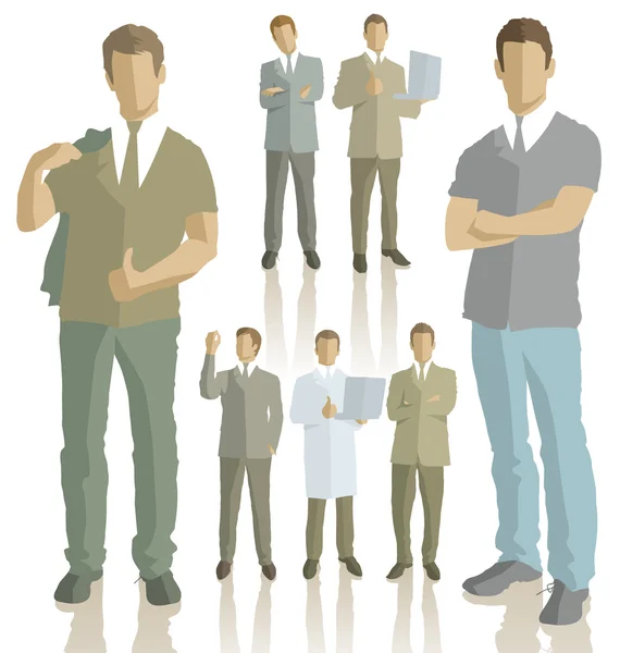 Silhouettes des gens d'affaires — Image vectorielle