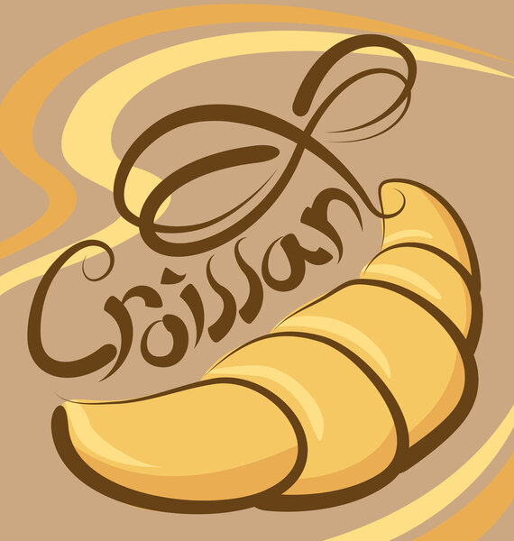 Croissant with calligraphic inscription
