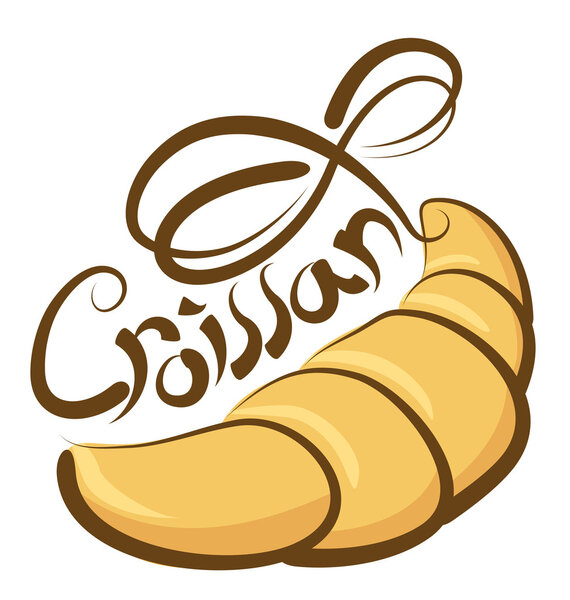Croissant with calligraphic inscription