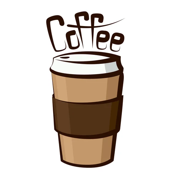 Kaffeetasse mit Aufschrift — Stockvektor