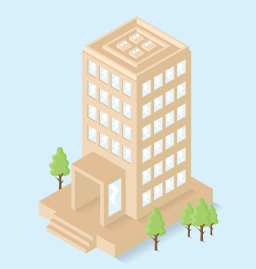 Ofis Binası ağaçları ile