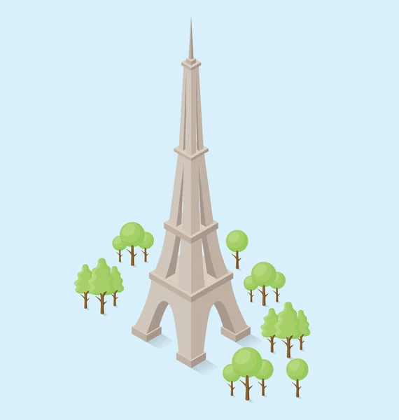 Denkmal des Eiffelturms in Paris — Stockvektor