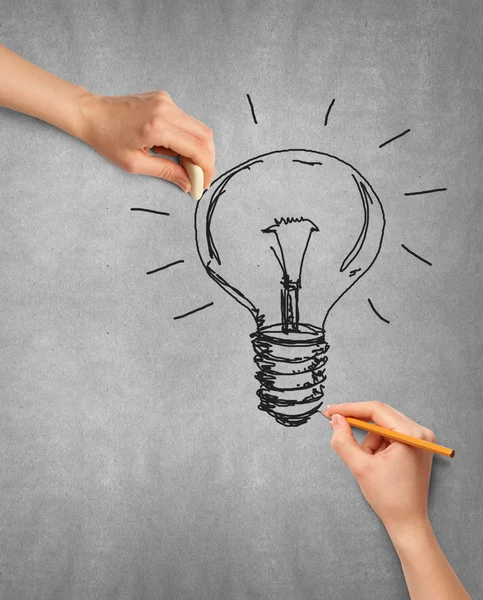 Idea sfondo con lampada — Foto Stock