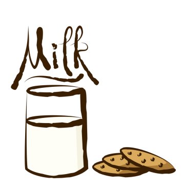 Süt kurabiye ile cam