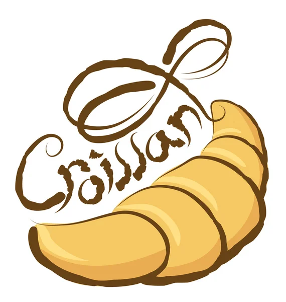 Zoete croissant gebak — Stockvector