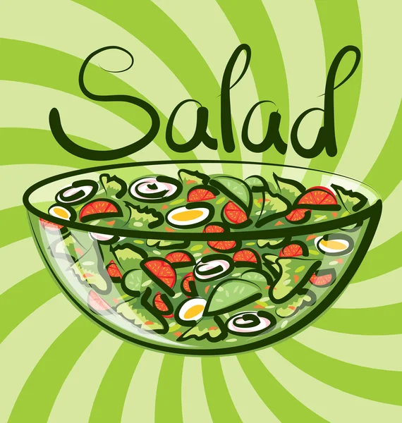 Salade de légumes d'été — Image vectorielle