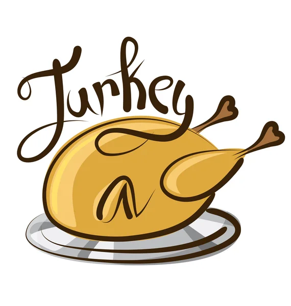 Thanksgiving day turkey — Stock Vector
