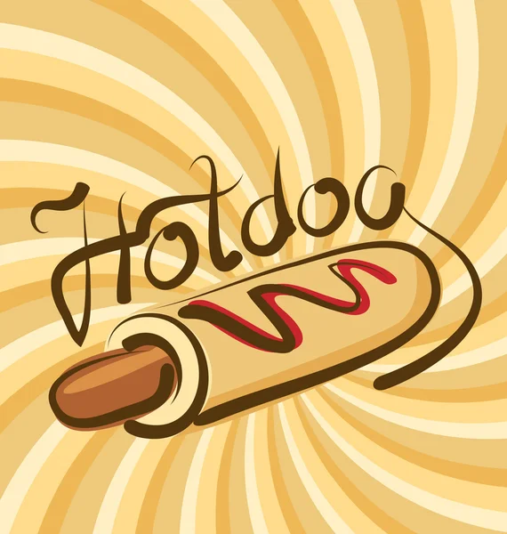 Rychlé občerstvení hot dog — Stockový vektor
