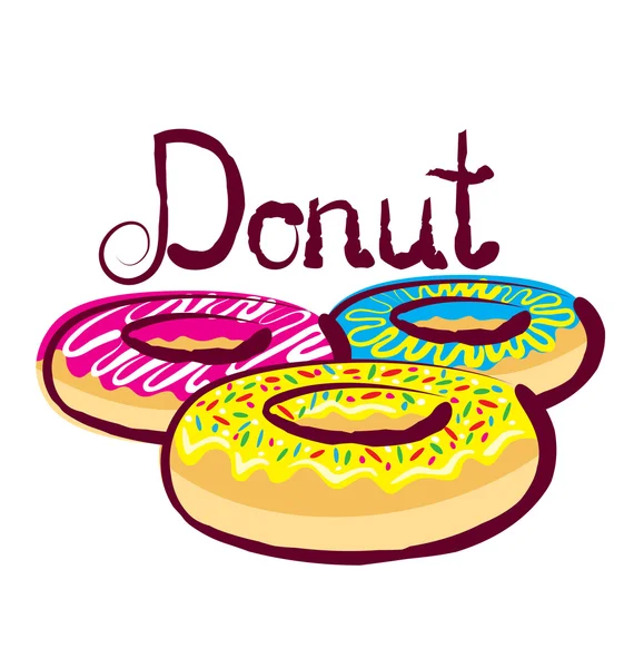 Donuts creme doce — Vetor de Stock
