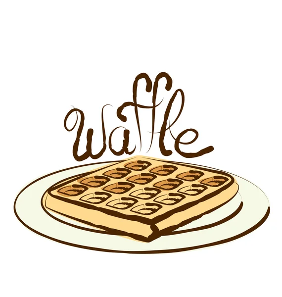 Gaufre au chocolat belgique — Image vectorielle