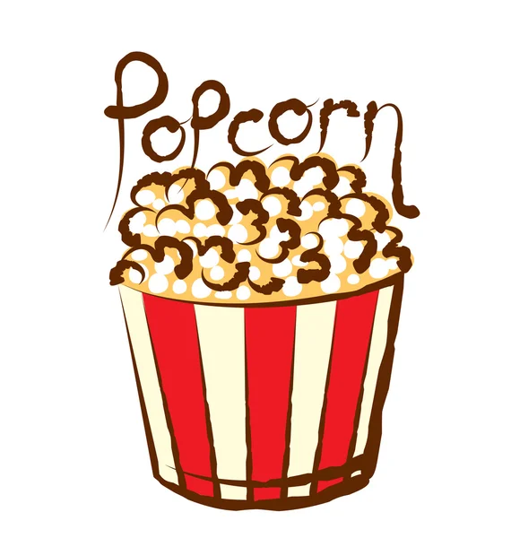 Randig stor Popcorn box — Stock vektor