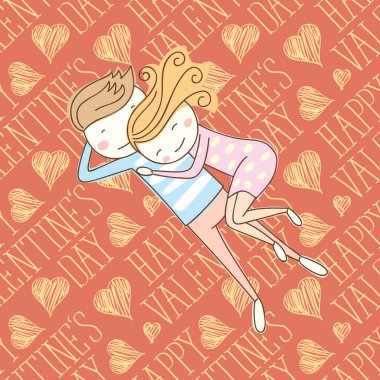 Sorunsuz Sevgililer kartı Çift