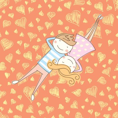 Sorunsuz Sevgililer kartı Çift