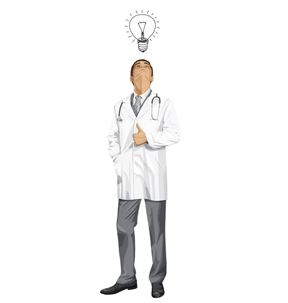 Doctor man with stethoscope — Stock Vector