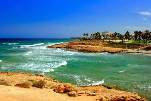 Испания Playa Fenca Orihuela Costa Летний Пейзаж 2021 Торревьеха — стоковое фото