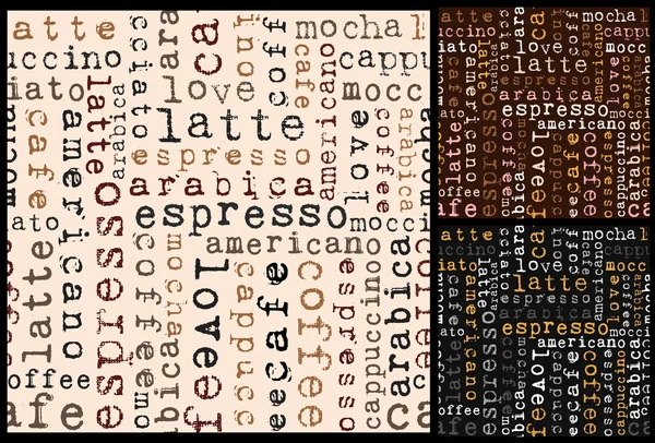 Café mots modèle — Image vectorielle