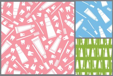 Diş Bakımı aletleri desen