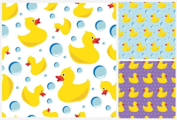 Rubber duck pattern — Stock Vector