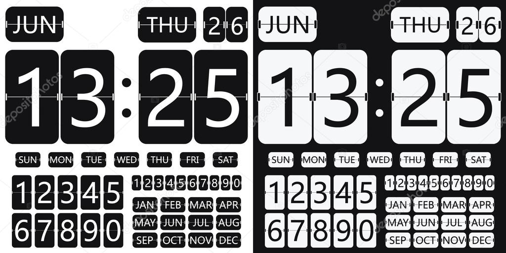 flip clock calendar