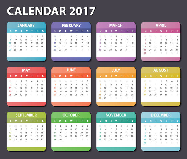 calendar 2017 year